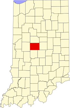 Locatie van Boone County in Indiana