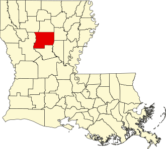 Location of Winn Parish in Louisiana Map of Louisiana highlighting Winn Parish.svg