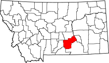 Разположение на окръга в Монтана