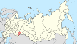 Položaj Čeljabinske oblasti u Rusiji