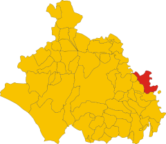 Map of comune of Orte (province of Viterbo, region Lazio, Italy).svg