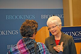 Marilyn Friend speaks with an audience member (5367770728).jpg