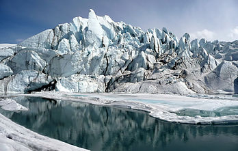 Front glaciaire du glacier Matanuska, en Alaska. (définition réelle 3 206 × 2 034)