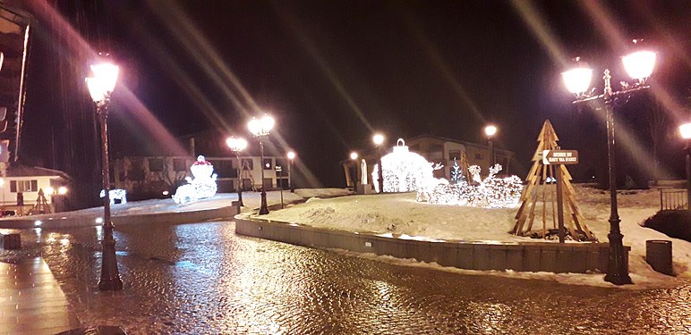 Megève, Haute-Savoie, France nuit d'hiver