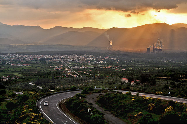 Vista aérea de Megalopoli.