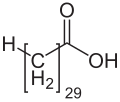 Deutsch: Struktur von Melissinsäure English: Structure of Melissic acid