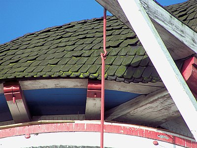 Calotte avec schalie (bardeau) du De Kroon (molen)