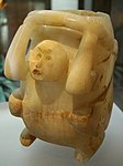 アステカ時代の猿の形をしたプルケ容器