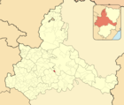 Poloha obce na mapě provincie