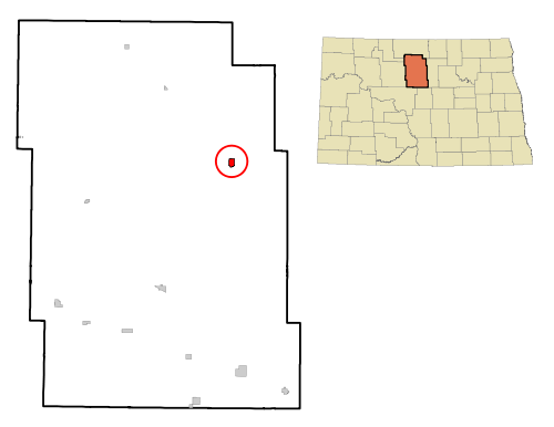 Location of Towner, North Dakota