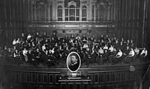NEC Symphony Orchestra, 1915 with George Whitefield Chadwick NEC Symphony Orchestra, 1915 with George Whitefield Chadwick (inset).jpg