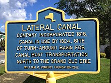 Historická značka NYS v Chittenango, NY Lateral Canal.jpg