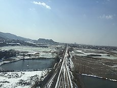 Nanjing-Tongling Railway in snow (20160124125500).jpg