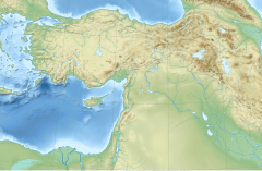 Blank topographical map of the Near East