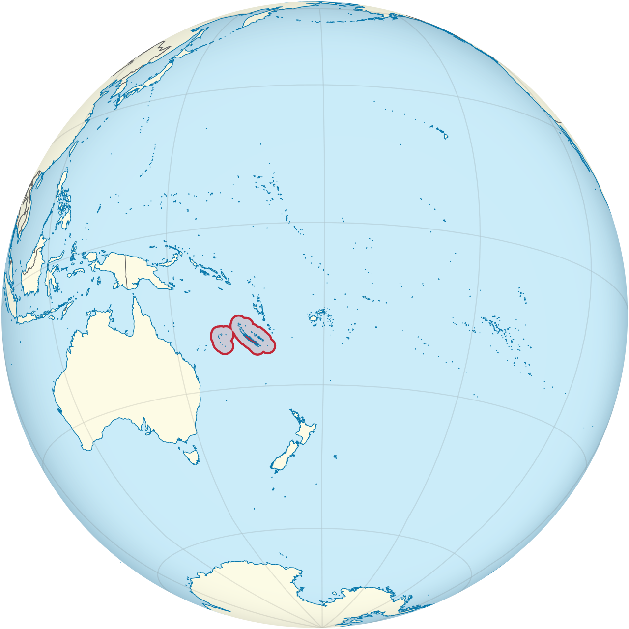 Location of New Caledonia