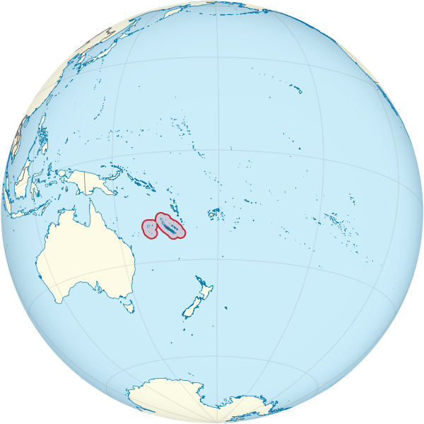 File:New Caledonia on the globe (small islands magnified) (Polynesia centered).svg