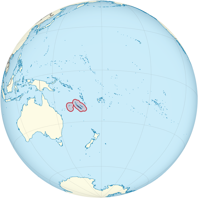 Location of New Caledonia