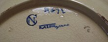 Example of Newcomb College Pottery marks from the Ryan plate above Newcomb College Pottery marks.jpg