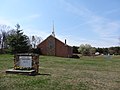 Nokesville United Methodist Church, detailed view. Southeast (front) and northeast sides of building shown.