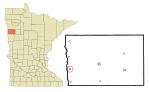 Thumbnail for File:Norman County Minnesota Incorporated and Unincorporated areas Hendrum Highlighted.svg