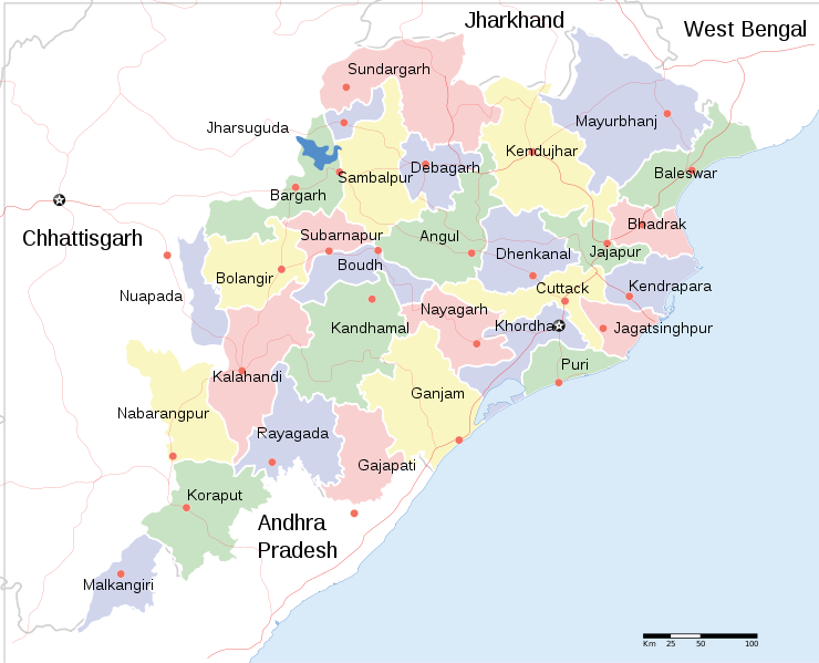 Файл:Orissa State map.svg