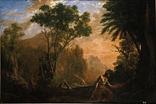 『聖オヌフリウスのいる風景』1638年ごろ プラド美術館所蔵