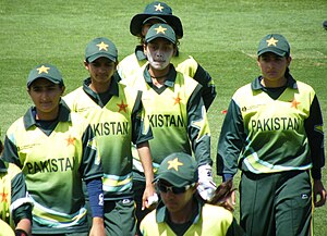 Members of the Pakistan women's cricket team at the 2009 ICC Women's World Twenty20 in Sydney. Pakistan Womens Cricket Team (1).jpg