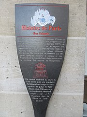 Panneau Histoire de Paris (détail).