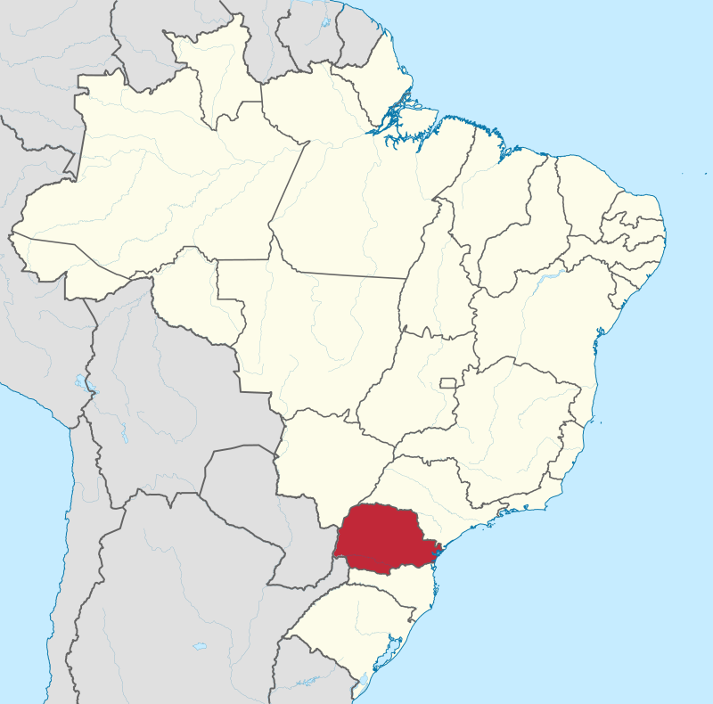 Localização do Paraná no Brasil