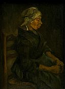 Peasant Woman, Seated with White Cap by Vincent van Gogh - Noordbrabants Museum.jpg