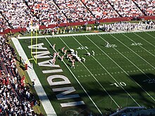 The offense lines up just before Silas Redd's touchdown Penn State threatening in Indiana territory.jpg