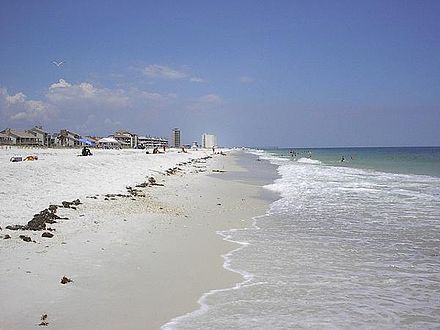 Pensacola Beach, the western part of the Emerald Coast