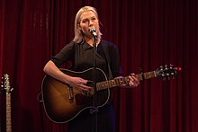 "Nothing New" features Phoebe Bridgers (pictured in 2017). Phoebe Bridgers - Theater Roode Bioscope, Amsterdam - 2017.jpg