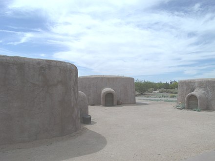 These are pit-house replicas in the Pueblo Grande Ruins in Phoenix, Arizona. They represent what the Hohokam pit-houses looked like 1000 years ago.
