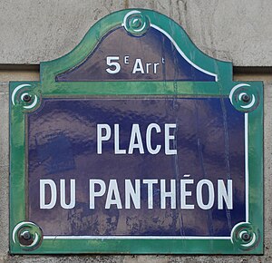 Place Du Panthéon: Posizione e accesso, Origine del nome, Storia