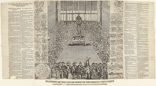 A sitting of the Long Parliament, 1640