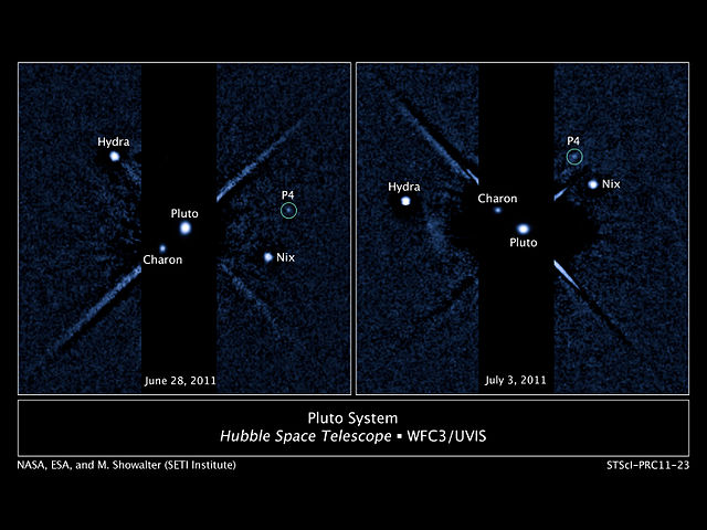 Hubble discovery images of Kerberos