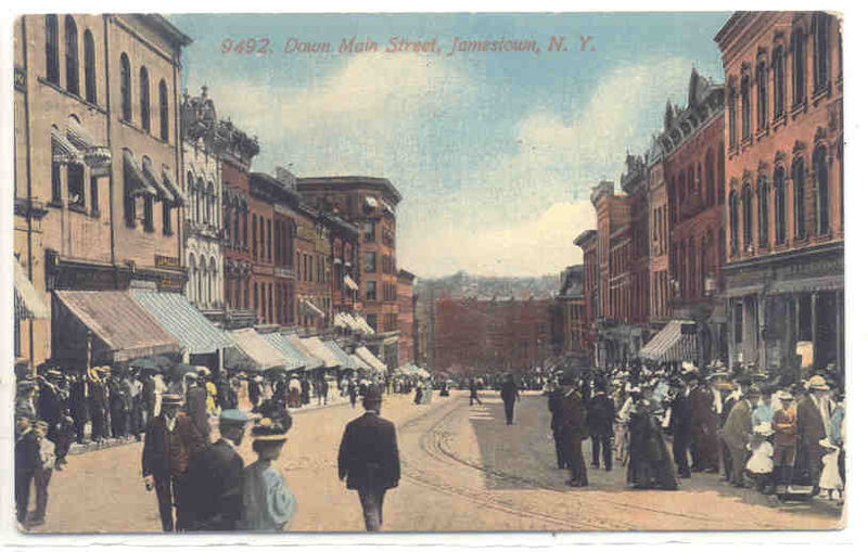 File:PostcardDownMainStJamestownNY1914.jpg