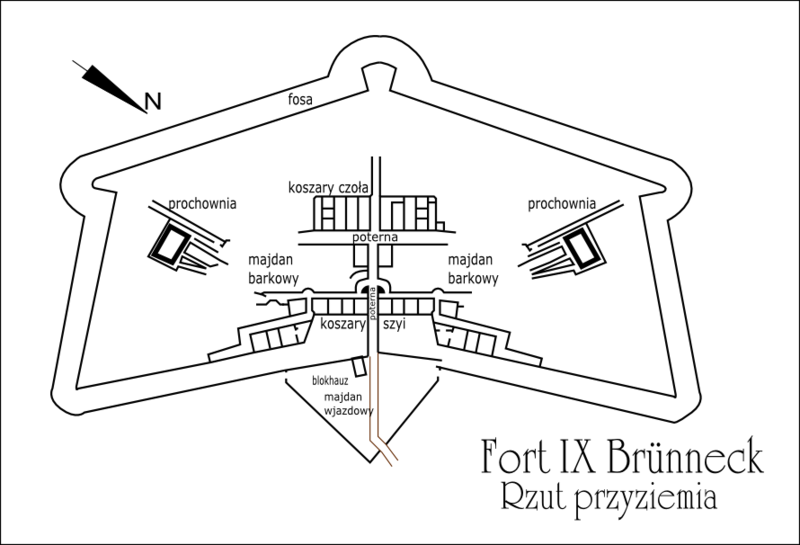 File:Poznań, Fort IX, plan - 01.png