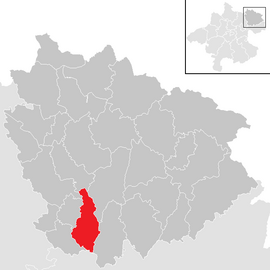 Poloha obce Pregarten v okrese Freistadt (klikacia mapa)