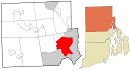 Staðseting í Providence County og lutstatinum Rhode Island.