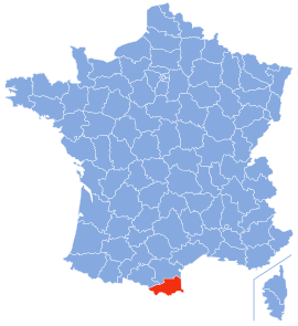 पिरेने-ओरिएंतालचे फ्रान्स देशाच्या नकाशातील स्थान