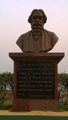 Rabindranath Tagore Statue at the Beach Rabindranath Tagore At The Rabindranath Tagore Beach.jpg