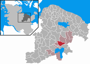 Poziția Rathjensdorf pe harta districtului Plön