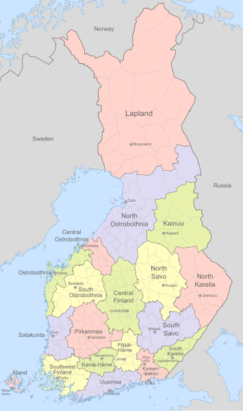 File:Regions of Finland labelled EN.svg