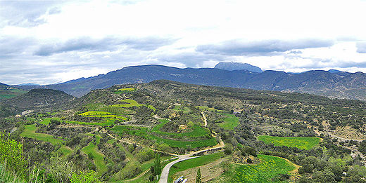 Vista panoràmica de la Ribagorça des de la Roda d'Isàvena.