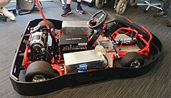 Elektrische onbemande kart met NVIDIA Drive AGX computer