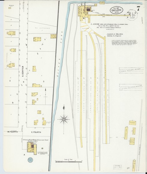 File:Sanborn Fire Insurance Map from Gaylord, Otsego County, Michigan. LOC sanborn04018 003-7.tif