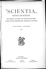 Thumbnail for Scientia (Italian journal)