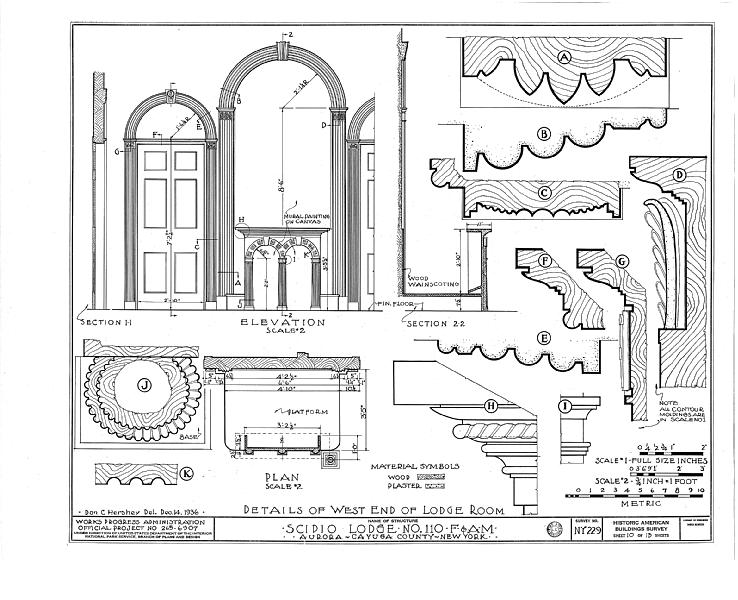 File:Scipio Lodge Number 110 (F. and A. M.), Main Street, Aurora, Cayuga County, NY HABS NY,6-AURO,4- (sheet 10 of 13).tif